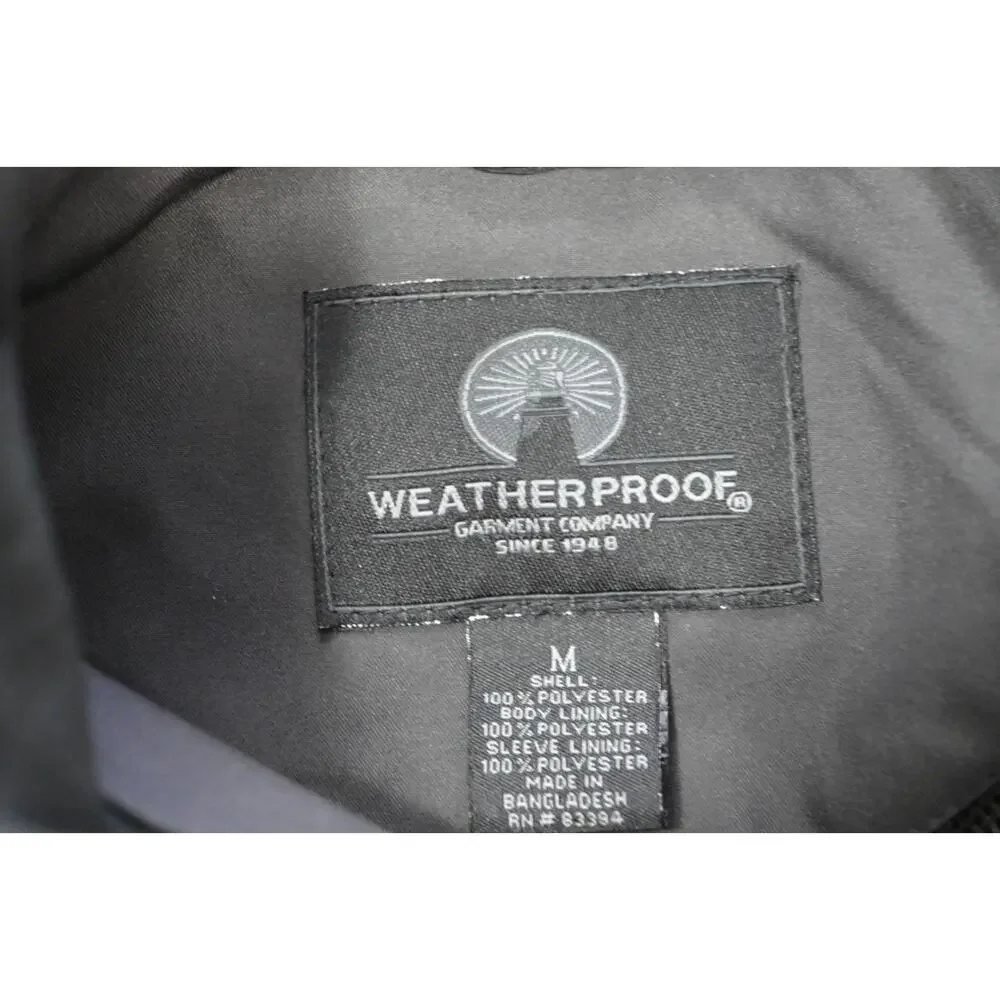 Weatherproof Windbreaker Microfiber Jacket Gray Long Sleeve Mens Size Medium NEW